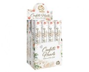 Konfetti pneumatyczne Serca różowo-złote i białe papierowo-foliowe 30cm