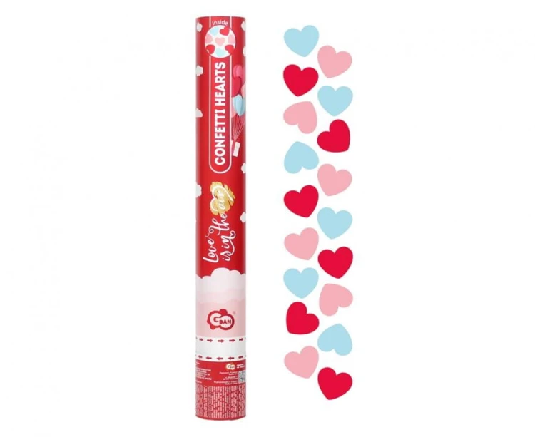 Konfetti pneumatyczne Love is in the air 40 cm