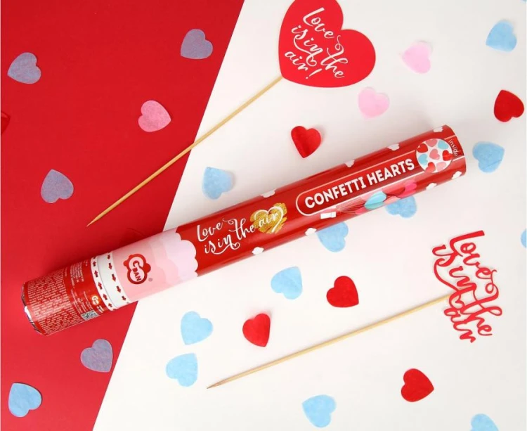 Konfetti pneumatyczne Love is in the air 40 cm