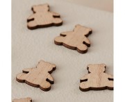 Drewniane konfetti Miś 2,5x2,5 cm 13g dekoracje imprezy