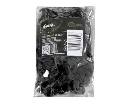 Konfetti foliowe Kółeczka 2 cm 250g czarne