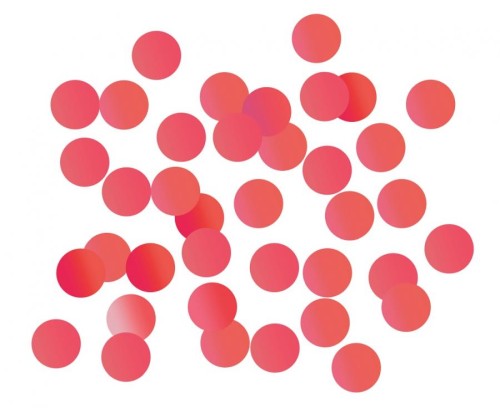 Konfetti foliowe Kółeczka 2 cm 250g czerwone