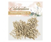 Konfetti drewniane Mr i Mrs 4x4 cm