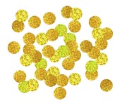 Konfetti foliowe Kółeczka 1.5 cm 18g, holograficzny złoty