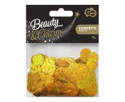 Konfetti foliowe Kółeczka 1.5 cm 18g, holograficzny złoty