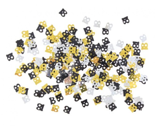 Konfetti foliowe cyferka 18 18g mix czarno-srebrno-złoty