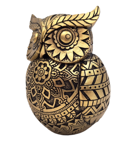 Sowa Symbol Mądrości Elegancka Dekoracja Figurka  (2).jpg