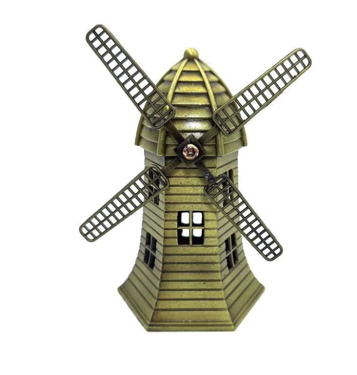 Metalowy Wiatrak Oryginalna Dekoracja dla Miłośników Stylu Vintage  (1).jpg