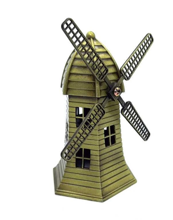 Metalowy Wiatrak Oryginalna Dekoracja dla Miłośników Stylu Vintage  (2).jpg