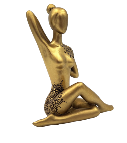 Yoga - Złota Figurka Dekoracyjna – Idealny Prezent dla Miłośnika Jogi  (2).jpg