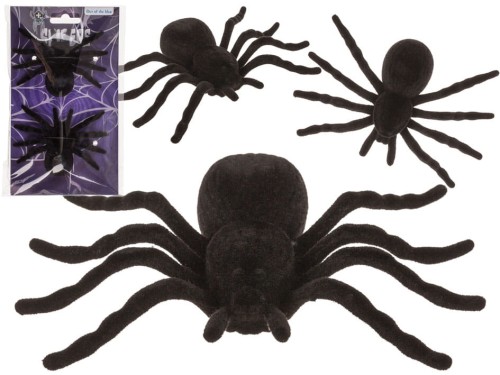 Zestaw Pająków 2 sztuki na karcie Realistyczna Dekoracja na Halloween .jpg