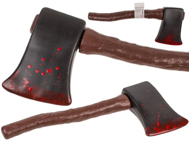Krwawy Topór Dekoracja na Imprezę Halloween dodatek do stroju .jpg