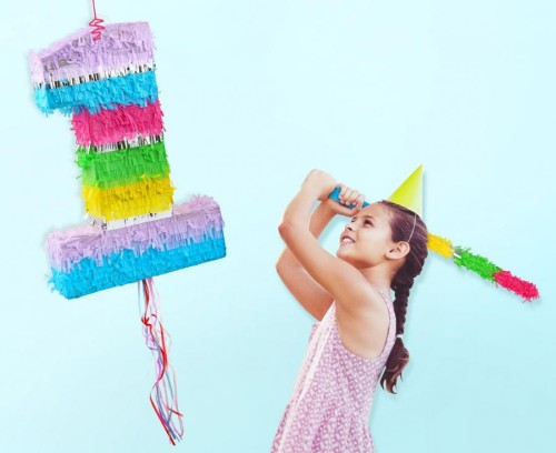 Piniata cyfra 1 pastelowa 50x35x7.5 cm na Urodziny Imprezę Prezent