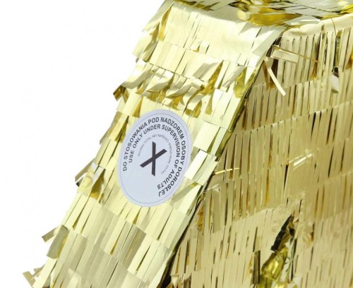 Piniata cyfra 40 metaliczna złota foliowa 50x40.5x8 cm na Urodziny Imprezę Prezent