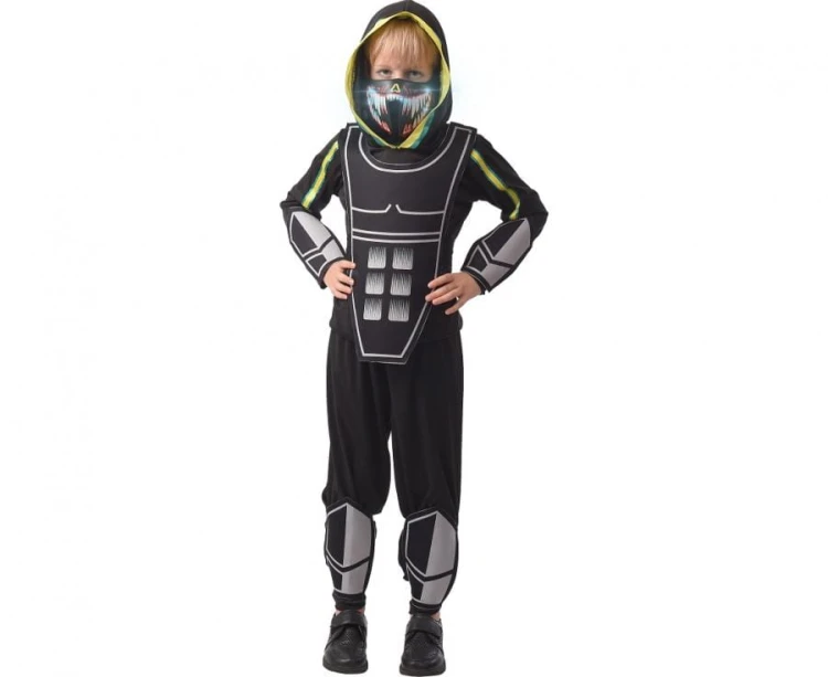Strój dla dzieci Przebranie Cyber Bohater Świecąca Maska zestaw 110/120 cm
