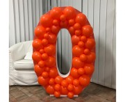 Szablon do wypełniania balonami - cyfra 0