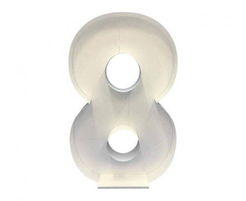 Szablon do wypełniania balonami - cyfra 8