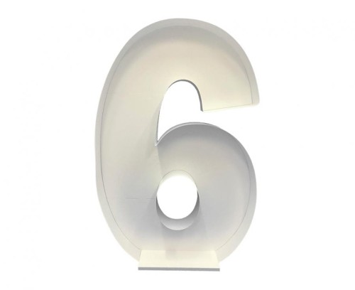 Szablon do wypełniania balonami - cyfra 6