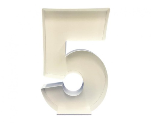 Szablon do wypełniania balonami - cyfra 5