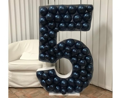 Szablon do wypełniania balonami - cyfra 5