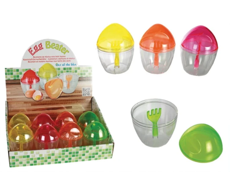 TRZEPACZKA DO JAJEK POJEMNIKIEM PLASTIKOWA MIX 2