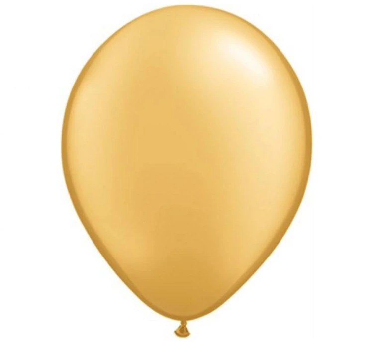 Balon QL 11" metalik złoty Zestaw 100 szt. lateksowe Hel Powietrze