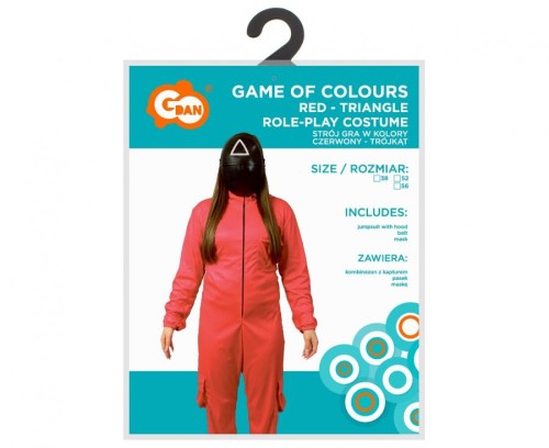 Strój Przebranie Gra w Kolory Czerwony Trójkąt rozm. 38