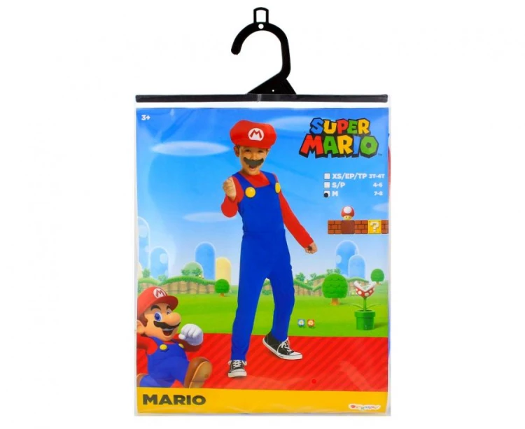 Strój Przebranie Super Mario Fancy Nintendo licencja rozm. M (7-8 lat)