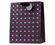 Torebka prezentowa w kropki paski zestaw mix 12 sztuk
