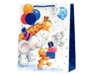 Torebka prezentowa brokat XL 33x45,7x10,2 cm zestaw mix 12 sztuk