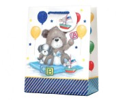 Torebka prezentowa brokat XL 33x45,7x10,2 cm zestaw mix 12 sztuk