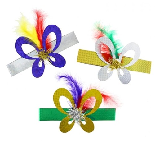 Tiara metalik Opaski z motylami motylkami opaska z motylkiem zestaw 144 szt