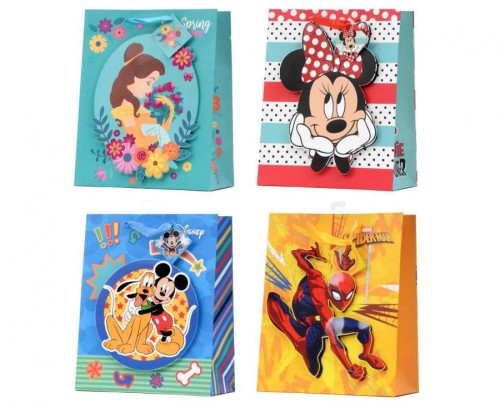 Torebka prezentowa Disney 3D zestaw 12 sztuk