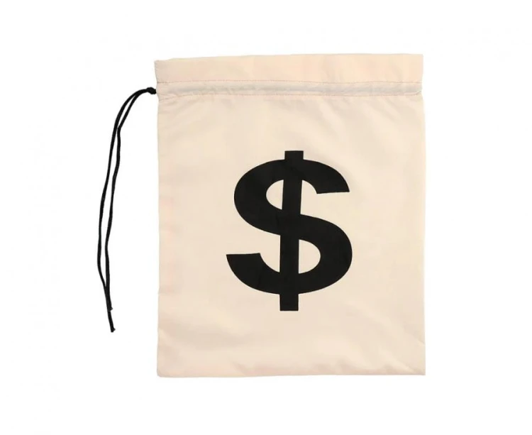 Zestaw dla dorosłych Rabuś Przebranie Złodzieja Kostium Złodziej koszulka czapka opaska na oczy torba rozm L/XL