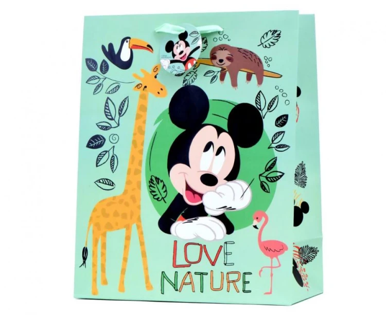 Torebka Prezentowa Disney L 26,4x32,4x13,7 cm zestaw mix 12 sztuk