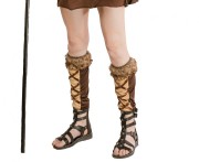 Przebranie Kostium Kobieta Wiking Strój sukienka z peleryną osłona na dłonie ochraniacze na nogi rozm M