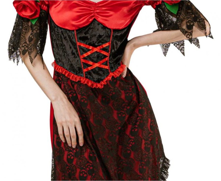 Przebranie na Halloween Hiszpanka hiszpańska sukienka nakrycie głowy sukienka rozm S