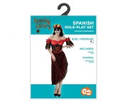 Przebranie na Halloween Hiszpanka hiszpańska sukienka nakrycie głowy sukienka rozm S