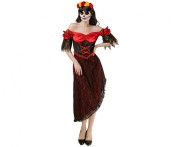 Przebranie na Halloween Hiszpanka hiszpańska sukienka nakrycie głowy sukienka rozm M