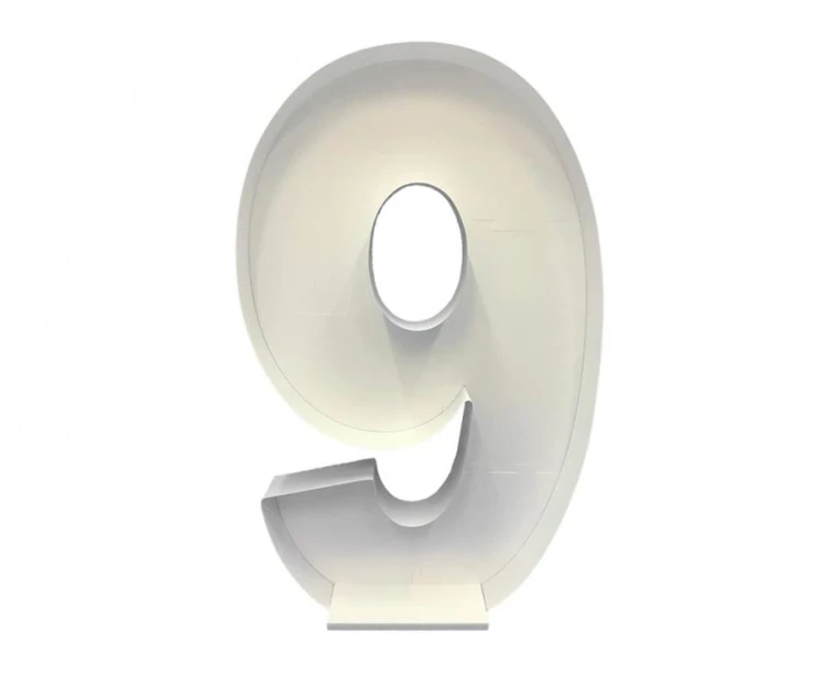 Szablon do wypełniania balonami cyfra 9 stelaż na balony urodzinowe 9