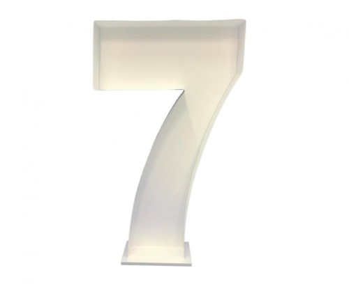 Szablon do wypełniania balonami cyfra 7 stelaż na balony 7 urodziny