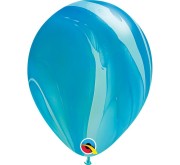 Balony lateksowe marmur pastel agat niebieski 25 szt QL 11"