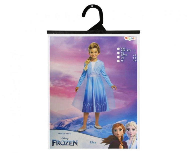 Strój Elsa Basic Przebranie Frozen 2 Kostium sukienka licencja rozm S 5-6 lat