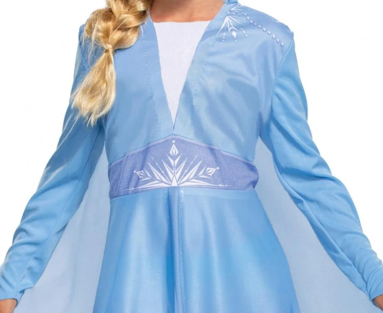 Strój Elsa Basic Przebranie Frozen 2 Kostium sukienka licencja rozm M 7-8 lat