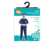 Przebranie Policjant dla dzieci Strój policjanta kostium koszula spodnie czapka pasek rozm 120/130 cm