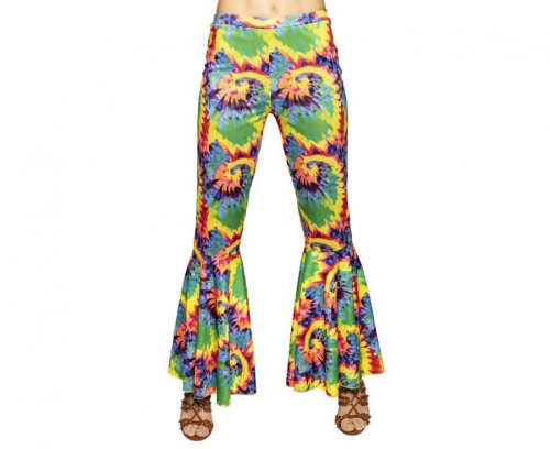 Spodnie Disco kolorowe dzwony Hipisa Hippie rozm M