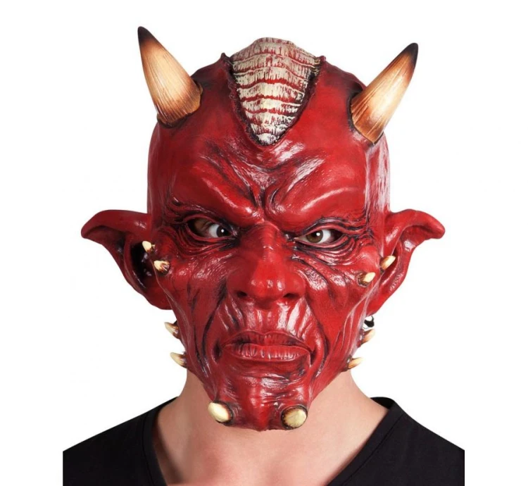 Maska lateksowa Diabeł Demon Przerażający Potwór Halloween