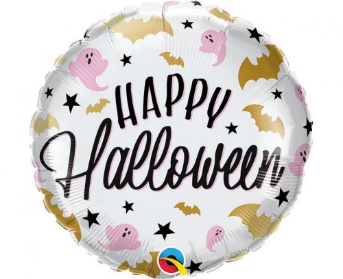 Balon foliowy Happy Halloween nietoperze i duchy 18"