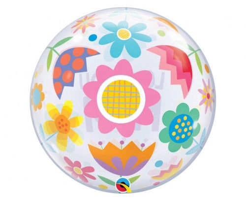 Balon foliowy Kocham Cię Mamo serca kwiatki Love You Mom 22" QL Bubble