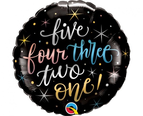 Balon foliowy live four three two one! 18"